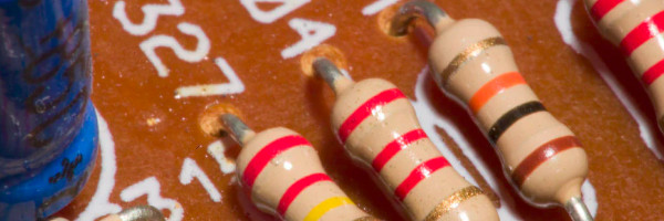 Foto de resistores reales